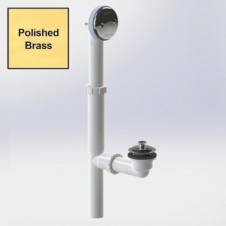 500 Series 16 In. Tubular Plastic Bath Waste - Push Pull